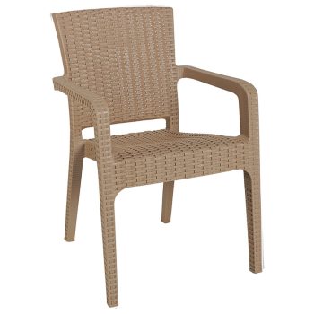 Πολυθρόνα Halcyon pakoworld PP cappucino 253-000012