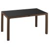 Τραπέζι Explore pakoworld με UV protection PP καφέ 150x90x73.5εκ 253-000029