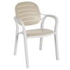 Πολυθρόνα Gentle pakoworld PP λευκό-cappucino 253-000047