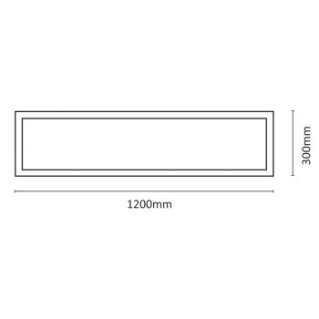 Alternative view of InLight LED Panel 48watt Παραλληλόγραμμο 4000Κ Φυσικό Λευκό D:120cmX30cm (2.50.01.2)
