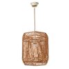 InLight Κρεμαστό φωτιστικό καφέ από σχοινί 1XE27 D:24cm (4504)