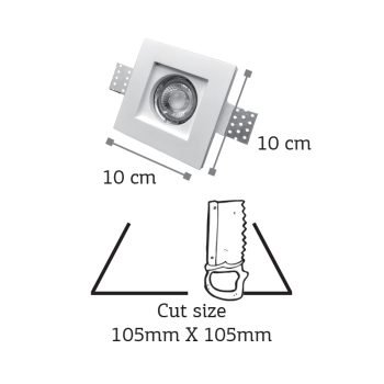 Alternative view of InLight Χωνευτό σποτ λευκό από γύψο 1XGU10 D:10cm (Χ0005)