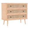 Συρταριέρα Oslo pakoworld 3ων συρταριών sonoma 90x39x79εκ 086-000003