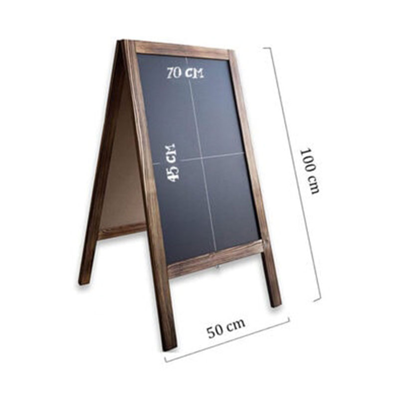 Stand μενού Felex καρυδί-μαύρο 50x25x100εκ - Image 4