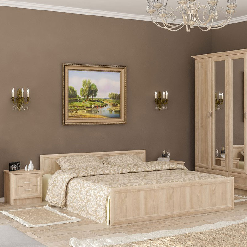 Κρεβάτι διπλό Rebecca sonoma 160x200εκ - Image 2