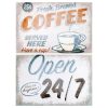 ΠΙΝΑΚΑΣ ΚΑΜΒΑΣ PRINTED 'OPEN/COFFEE' 2ΣΧΕΔΙΑ 20X1.5X30