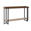 Κονσόλα Nolan pakoworld καρυδί-μαύρο 140x30x85εκ 197-000054