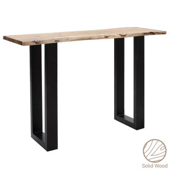 Kονσόλα Slim pakoworld ξύλο ακακίας φυσικό-πόδι μαύρο 120x40x75.5εκ 223-000024