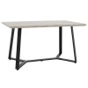 Tραπέζι Gemma pakoworld γκρι antique-μαύρο 140x80x75εκ 235-000015