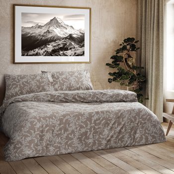 Beauty Home Σετ σεντόνια φανελένια υπέρδιπλα με λάστιχο Bella Art 12120 170x200+32 Εμπριμέ