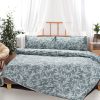 Beauty Home Σετ σεντόνια φανελένια υπέρδιπλα με λάστιχο Lusy Art 12121 170x200+32 Εμπριμέ