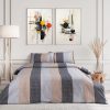 Beauty Home Σετ σεντόνια φανελένια υπέρδιπλα με λάστιχο Luna Art 12125 170x200+32 Εμπριμέ