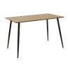 Τραπέζι Cuba pakoworld MDF sonoma-μαύρο 120x80x76εκ 127-000084