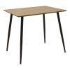 Τραπέζι Cuba pakoworld MDF sonoma-μαύρο 70x70x75εκ 127-000137