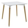 Τραπέζι Natali pakoworld επιφάνεια MDF λευκό 80x80x75εκ 127-000141