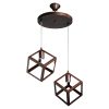 Φωτιστικό οροφής δίφωτο PWL-1152 pakoworld Ε27 καφέ 50x50x82εκ 147-000148