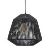 Φωτιστικό οροφής μονόφωτο Jily pakoworld Ε27 μαύρο Φ29x26.8εκ 199-000178