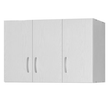 Πατάρι ντουλάπας Zelia pakoworld τρίφυλλο λευκό 90x42x60εκ 249-000040