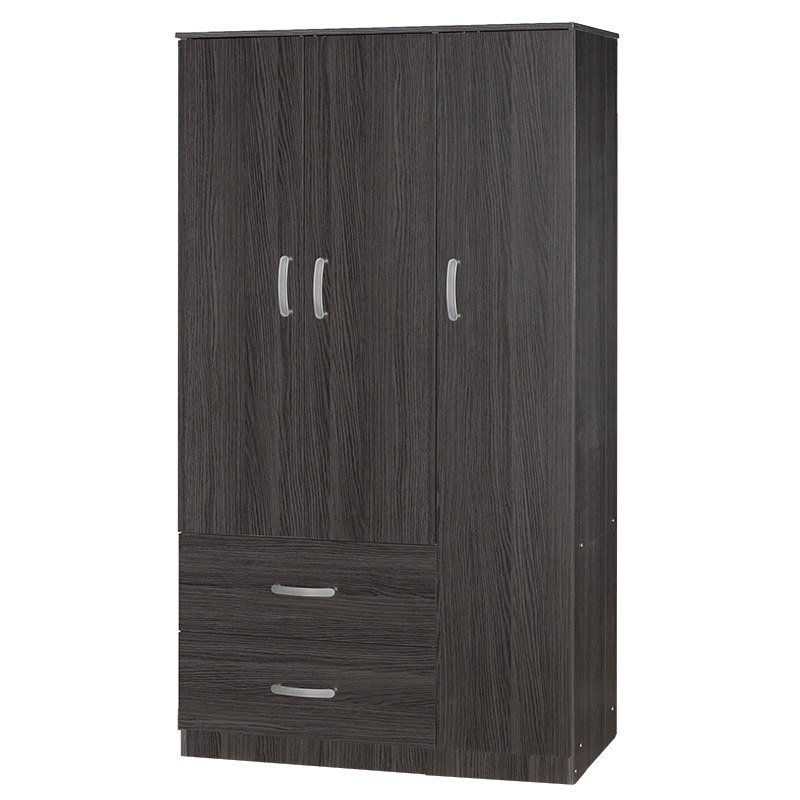 Ντουλάπα τρίφυλλη και πατάρι Zelia wenge 90x42x240εκ. - Image 2