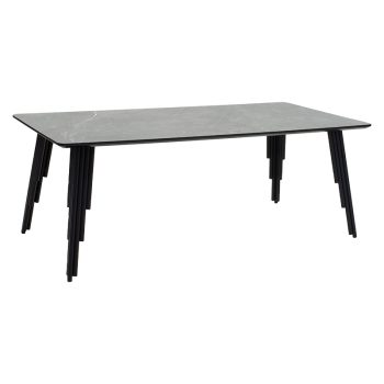 Τραπέζι σαλονιού Lifo pakoworld MDF ανθρακί cement-μαύρο 120x60x45εκ 096-000027