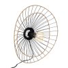 Φωτιστικό τοίχου-απλίκα Alara pakoworld E27 40W χρυσό-μαύρο Φ45x11εκ 199-000541
