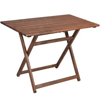 Τραπέζι Retto pakoworld μασίφ ξύλο οξιάς καρυδί εμποτισμού 80x60x72εκ 237-000010
