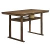 Τραπέζι μπαρ Tenor pakoworld φυσικό ξύλο rubberwood-ΜDF καρυδί 150x90x91.5εκ 250-000001