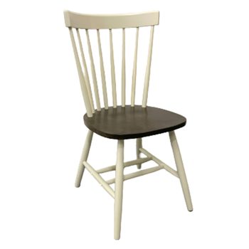 Καρέκλα Larus pakoworld φυσικό ξύλo rubberwood ανθρακί-λευκό 50x49x90εκ. 250-000006