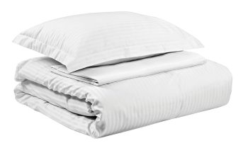 Alternative view of Σεντόνι King Size ξενοδοχείου Silky Percal Pennie 250TC Satin Stripe 100% Cotton Λευκό 280x275