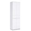 Ντουλάπα Chad pakoworld με συρτάρι λευκό gloss 60x40x187εκ 039-000142