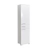 Ντουλάπα Chad pakoworld με συρτάρια λευκό gloss 45x40x188εκ 039-000169