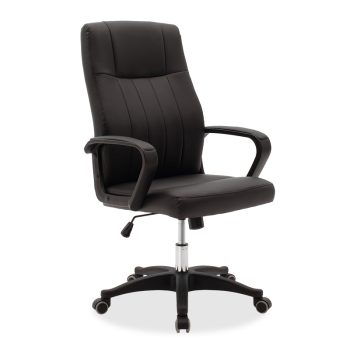 Καρέκλα γραφείου διευθυντή Roby pakoworld με pu χρώμα μαύρο 090-000012