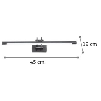 Alternative view of InLight Επιτοίχιο φωτιστικό LED 8W 3000K από νίκελ ματ μέταλλο και ακρυλικό D:45cm (1044-Β-Νίκελ Ματ)