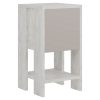 Κομοδίνο Ema pakoworld χρώμα λευκό antique-μόκα 30x30x55εκ 119-001134
