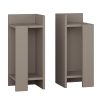Κομοδίνο Immerse pakoworld σετ 2 τμχ. μόκα 27x25x60εκ 119-001180