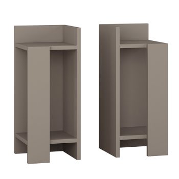 Κομοδίνο Immerse pakoworld σετ 2 τμχ. μόκα 27x25x60εκ 119-001180