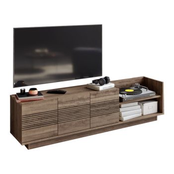 Έπιπλο τηλεόρασης Yubo pakoworld καρυδί 167.6x35x43εκ 120-000360