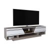 Έπιπλο τηλεόρασης Ianis pakoworld λευκό-φυσικό 160x37x34εκ 120-000363