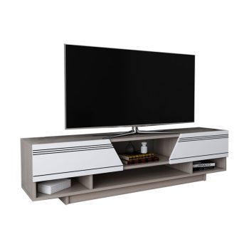 Έπιπλο τηλεόρασης Ianis pakoworld λευκό-φυσικό 160x37x34εκ 120-000363
