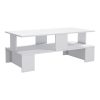 Τραπέζι σαλονιού Olly pakoworld λευκό 120x60x47εκ 120-000372