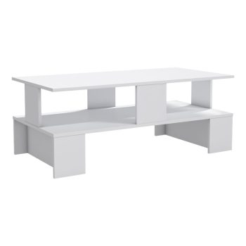 Τραπέζι σαλονιού Olly pakoworld λευκό 120x60x47εκ 120-000372