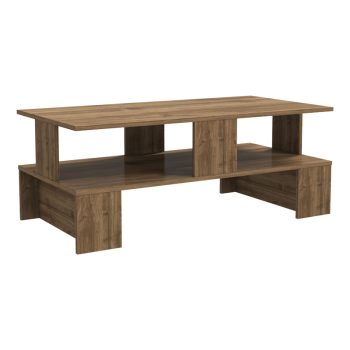 Τραπέζι σαλονιού Olly pakoworld καρυδί 120x60x47εκ 120-000373