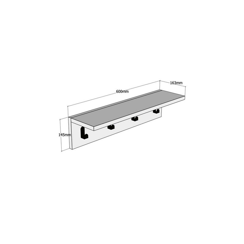 Κρεμάστρα Mulan χρώμα φυσικό 60x16x14.5εκ - Image 2