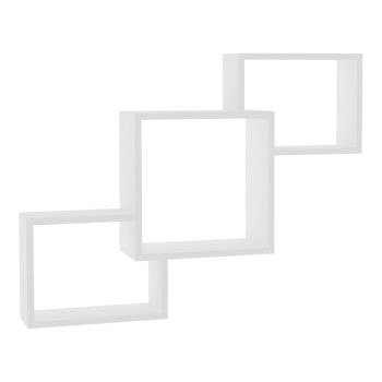 Ραφιέρα τοίχου Byran pakoworld μελαμίνης λευκό 98x20x73εκ 120-000390