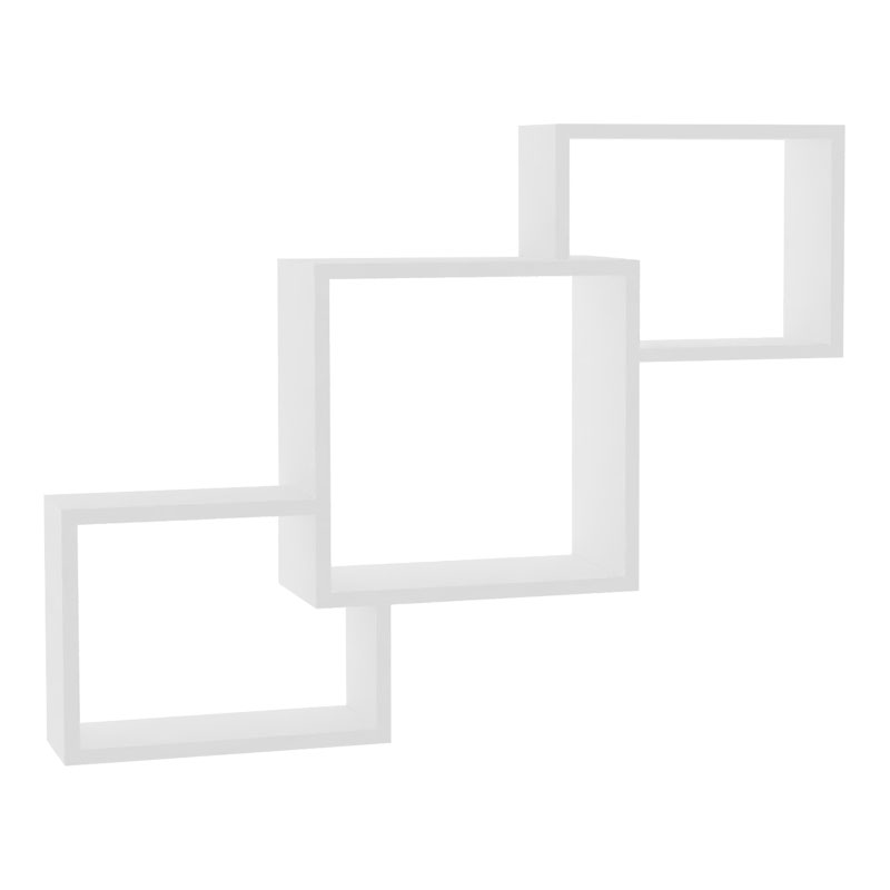 Ραφιέρα τοίχου Byran pakoworld μελαμίνης λευκό 98x20x73εκ 120-000390