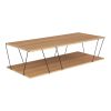 Τραπέζι σαλονιού Tars pakoworld sonoma-μαύρο 120x50x30εκ 225-000023