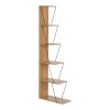 Βιβλιοθήκη mini Tars pakoworld  sonoma-μαύρο 50x22x150εκ 225-000026