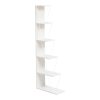 Βιβλιοθήκη mini Tars pakoworld γκρι/λευκό 50x22x150εκ 225-000028