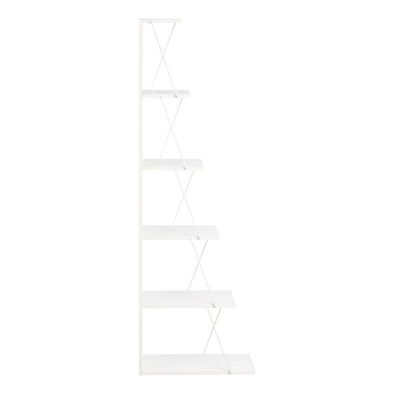 Βιβλιοθήκη mini Tars λευκό 50x22x150εκ - Image 3