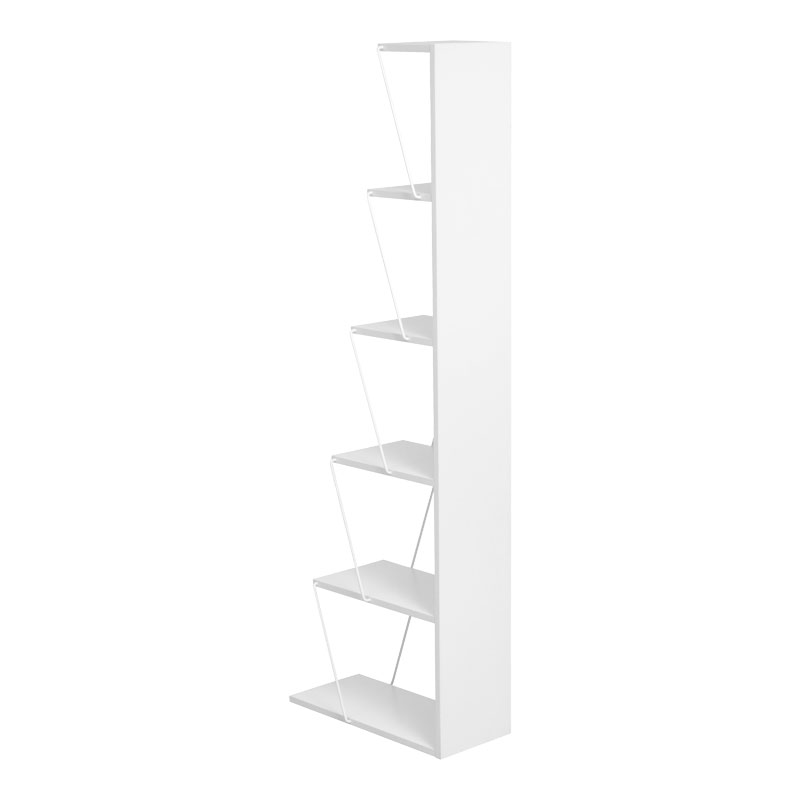 Βιβλιοθήκη mini Tars λευκό 50x22x150εκ - Image 4